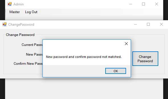 Advance Login System-Password Not Match