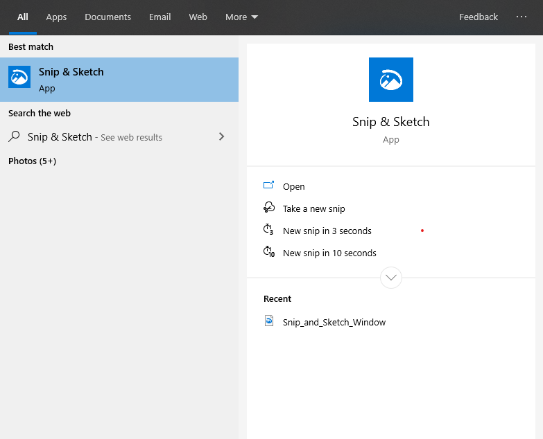 snip and sketch download for windows 10