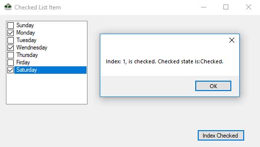 Checked List Box Control C#