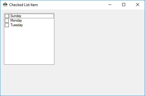 Checked List Box Control C#