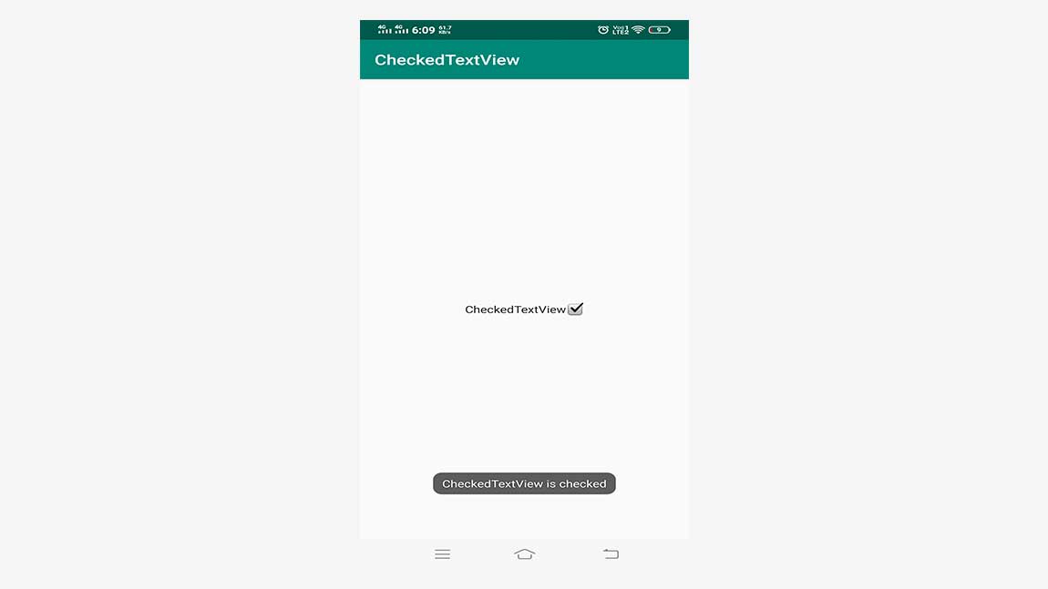 Android GUI Android Checked TextView 