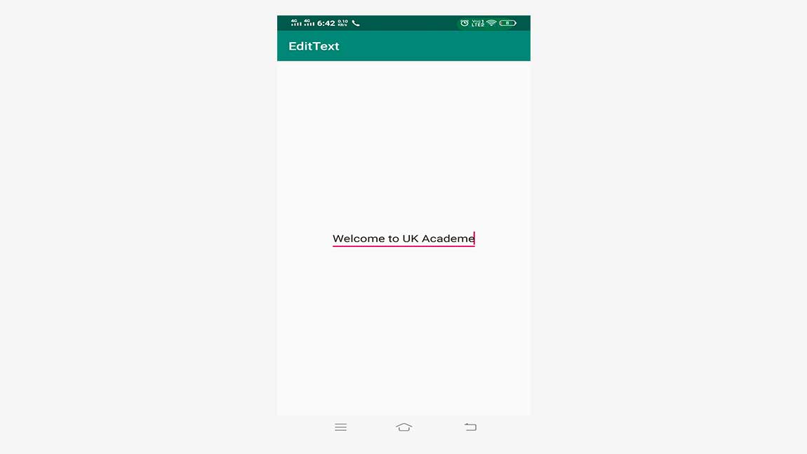 Android GUI Android EditText 