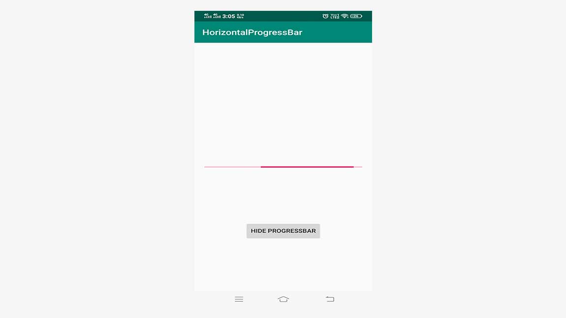 Android GUI Android Horizontal ProgressBar 
