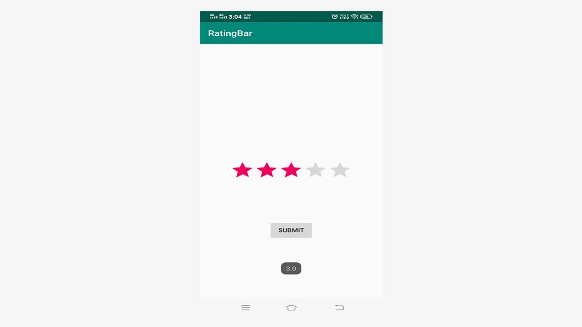 Android GUI Android RatingBar 