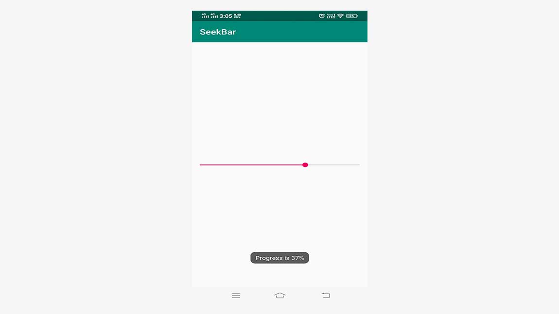 Android GUI Android SeekBar 