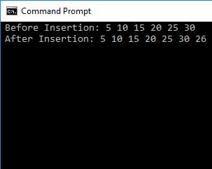 Insert Element in Array Output